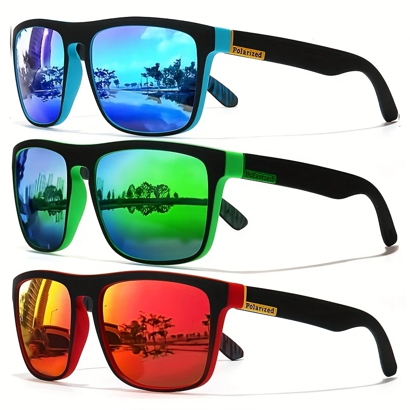 Fishing Sunglasses Polarized - 1/3 قطع نظارات شمسية مربعة كلاسيكية