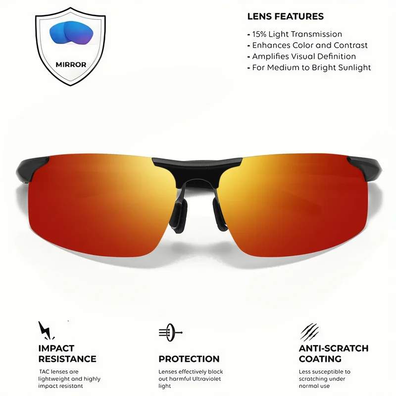 نظارات شمسية كلاسيكية ريترو شب - مراجعة Fishing Sunglasses Polarized وسعره
